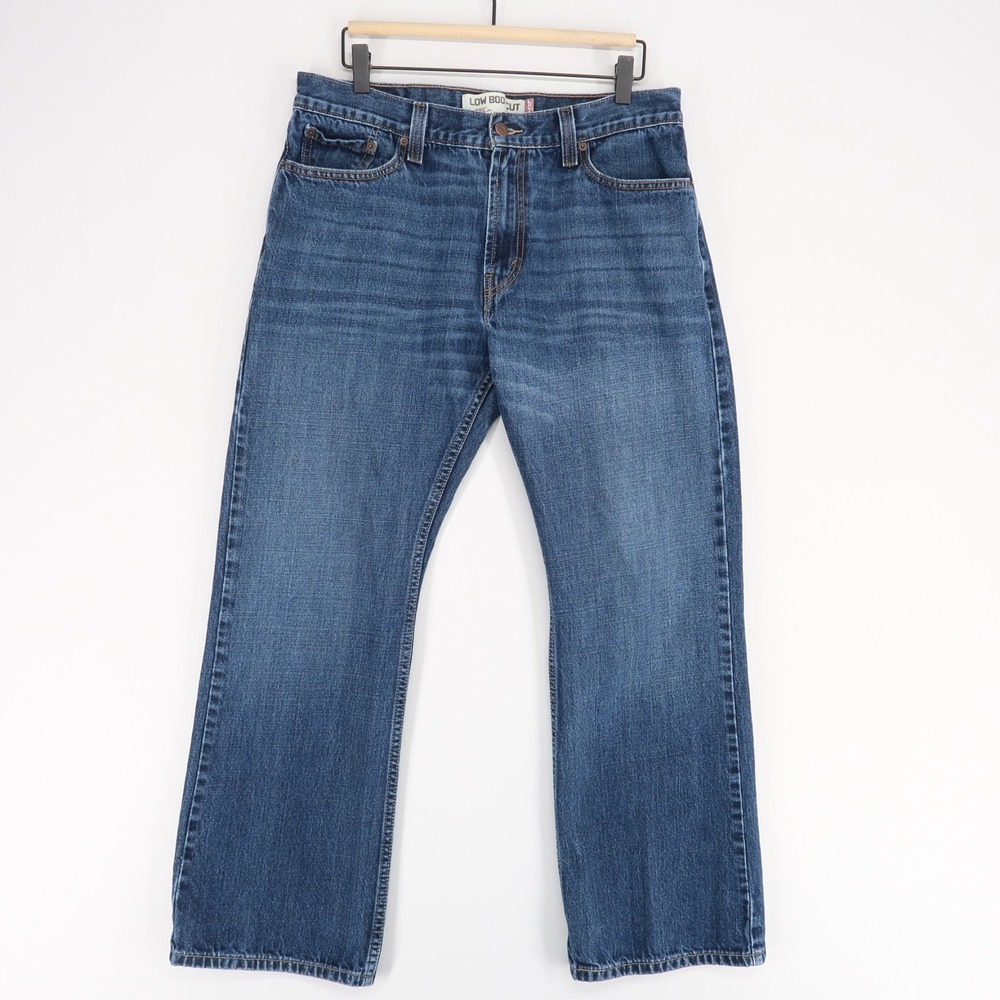 Levis 527 Jeans Mens 34x30 Blue Low Bootcut Zip Fly 100% Cotton